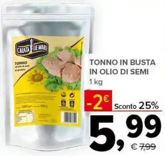 Todis TONNO IN BUSTA IN OLIO DI SEMI 1 kg offerta