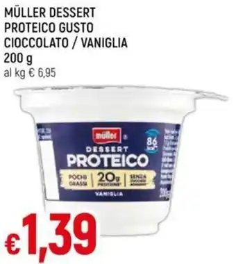 Galassia MÜLLER DESSERT PROTEICO GUSTO CIOCCOLATO/VANIGLIA 200 g offerta