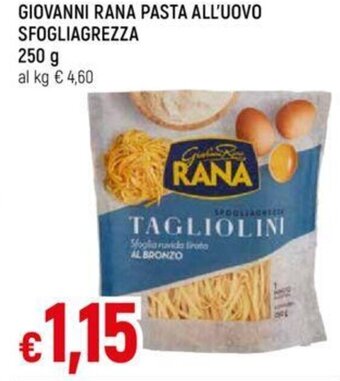 Galassia GIOVANNI RANA PASTA ALL'UOVO SFOGLIAGREZZA 250 g offerta