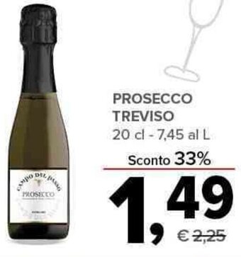Todis PROSECCO TREVISO 20 cl offerta