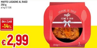 Galassia MAFFEI LASAGNE AL RAGÙ 250 g offerta