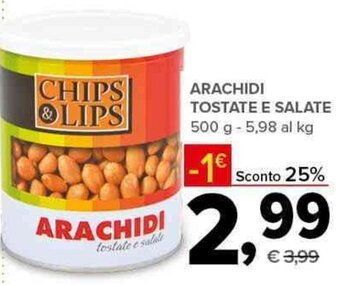 Todis ARACHIDI TOSTATE E SALATE 500 g offerta
