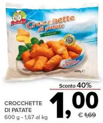 Todis CROCCHETTE DI PATATE 600 g -1,67 al kg offerta