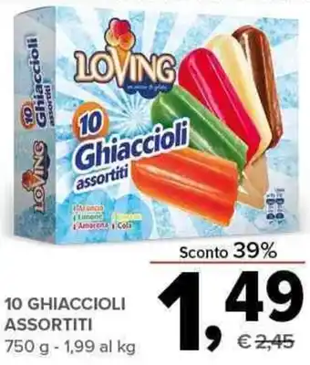 Todis 10 GHIACCIOLI ASSORTITI 750 g offerta