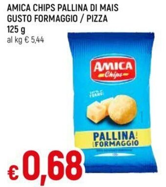 Galassia AMICA CHIPS PALLINA DI MAIS GUSTO FORMAGGIO / PIZZA 125 g offerta