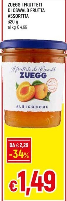 Galassia ZUEGG I FRUTTETI DI OSWALD FRUTTA ASSORTITA 320 g offerta