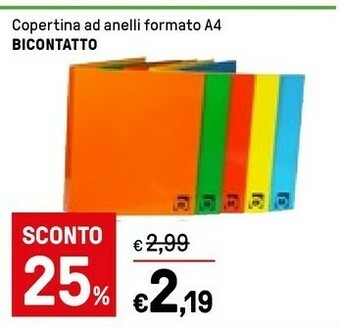 Iper La Grande Bicontatto Copertina Ad Anelli Formato A4 offerta