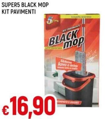 SUPER5 BLACK MOP KIT PAVIMENTI