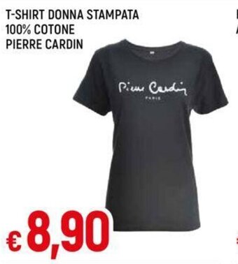 Galassia T-SHIRT DONNA STAMPATA 100% COTONE PIERRE CARDIN offerta