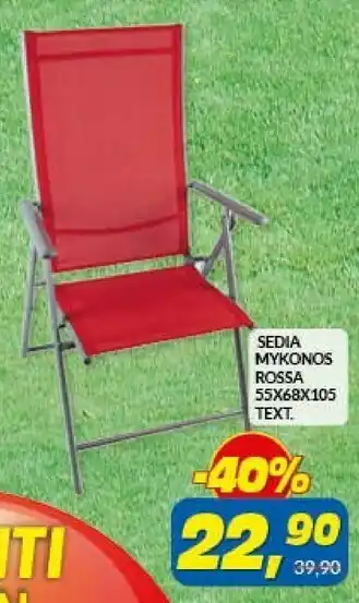 Risparmio Casa Sedia Mykonos Rossa offerta