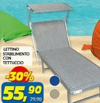 Risparmio Casa Lettino Stabilimento Con Tettuccio offerta