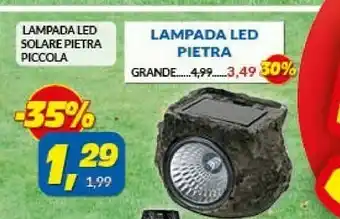 Risparmio Casa Lampada Led Solare Pietra Piccola offerta