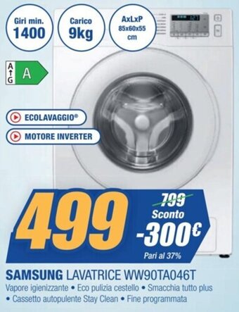 Leonardelli SAMSUNG LAVATRICE WW90TA046T offerta