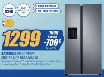 Leonardelli SAMSUNG FRIGORIFERO SIDE BY SIDE RS68A8821S offerta