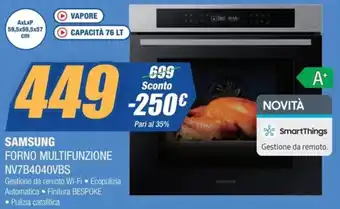 Leonardelli SAMSUNG FORNO MULTIFUNZIONE NV7B4040VBS offerta