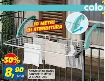 Stendino Tulipano Balcone 10 Metri Di Stenditura