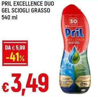 Galassia PRIL EXCELLENCE DUO GEL SCIOGLI GRASSO 540 ml offerta
