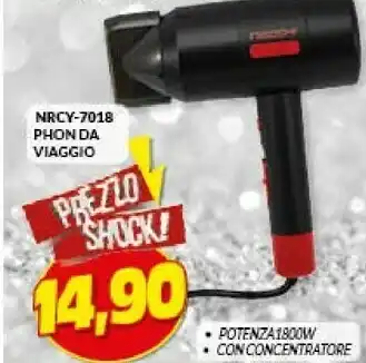 Risparmio Casa Phon Da Vaggio NRCY-7018 1800 W offerta