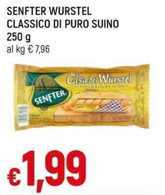 Galassia SENFTER WURSTEL CLASSICO DI PURO SUINO 250 g offerta