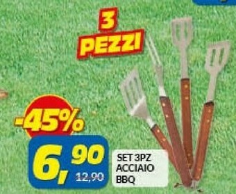 Risparmio Casa Set 3pz Acciaio BBQ offerta