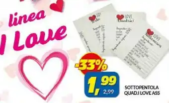 Risparmio Casa Kooper Sottopentola Quadro 1 Love Ass offerta