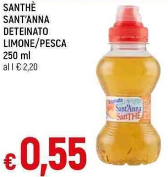 Galassia SANTHÈ SANT'ANNA DETEINATO LIMONE/PESCA 250 ml offerta