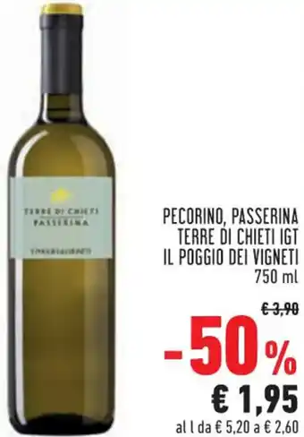 PECORINO, PASSERINA TERRE DI CHIETI IGT IL POGGIO DEI VIGNETI 750 ml