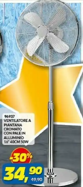 Risparmio Casa Ventilatore A Piantana Cromato 50 W offerta