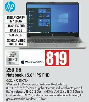 Vobis HP 250 G8 Notebook 15.6" Ips Fhd offerta