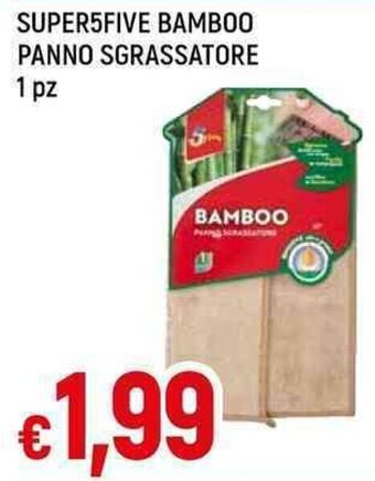 Galassia SUPER5FIVE BAMBOO PANNO SGRASSATORE 1 pz offerta