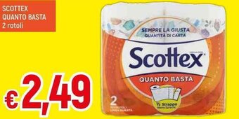 Galassia SCOTTEX QUANTO BASTA 2 rotoli offerta
