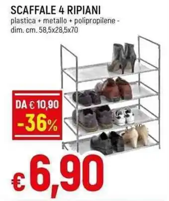 Galassia SCAFFALE 4 RIPIANI dim. cm. 58,5x28,5x70 offerta