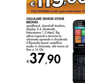 Brondi Brondi Stone 6,1 cm (2.4") 86 g Nero Telefono cellulare basico