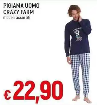 Galassia PIGIAMA UOMO CRAZY FARM modelli assortiti offerta