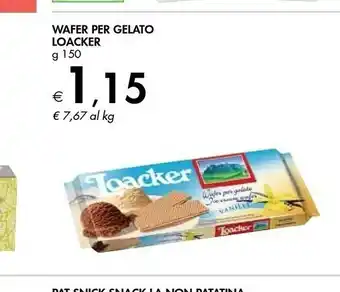 Bennet Loacker Wafer Per Gelato Vanilla offerta