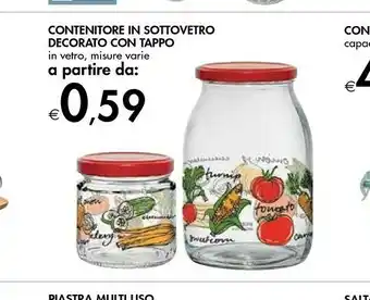 Bennet Contenitore In Sottovetro Decorato Con Tappo In Vetro offerta