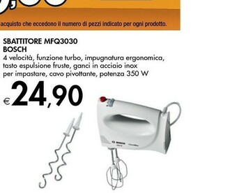 Bennet Bosch Sbattitore Elettrico offerta