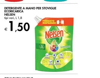 Bennet Nelsen Detergente A Mano Per Stoviglie Ecoricarica offerta