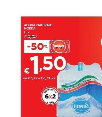Bennet Norda Acqua Minerale Naturale offerta