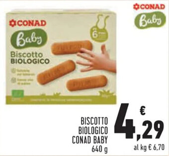 Conad Margherita BISCOTTO BIOLOGICO CONAD BABY 640 g offerta