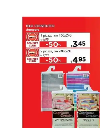 Bennet Telo Copritutto Stampato 1 Piazza offerta