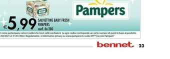Bennet Pampers Salviettine Baby Fresh offerta