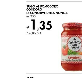Le Conserve della Nonna - Condoro Sugo al Pomodoro 350 g(ml)