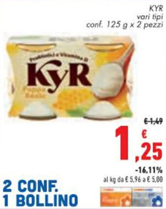 KYR vari tipi conf. 125 g x 2 pezzi