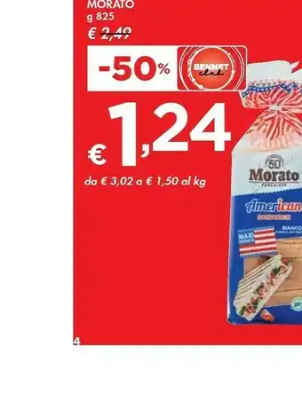 Bennet Morato Pane & Idee - American Sandwich Classico 825 g(ml) offerta
