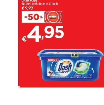 Bennet Dash Detersivo Predosato Pods offerta