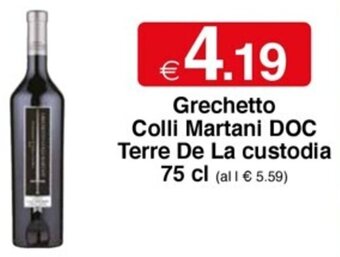 Grechetto Colli Martani DOC Terre De La custodia 75 cl