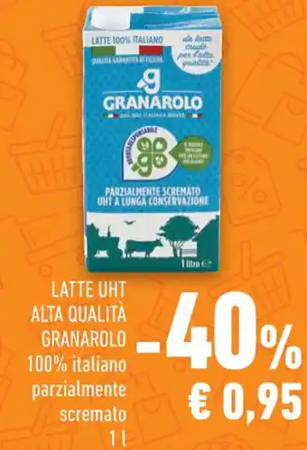 Conad Margherita LATTE UHT ALTA QUALITÀ GRANAROLO 100% italiano parzialmente scremato 1 L offerta