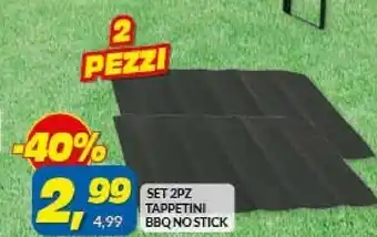 Risparmio Casa Set 2 Pz Tappetini BBQ No Stick offerta