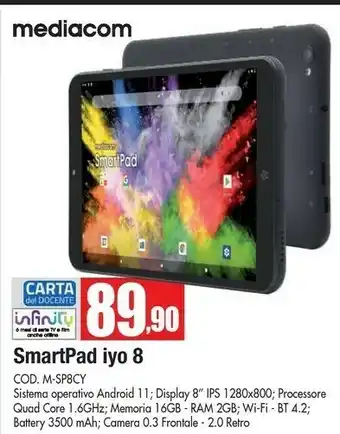 Vobis Mediacom Mediacom Smartpad Iyo 8 offerta